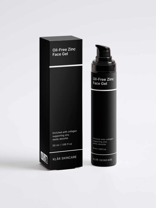 KLÄR Clear Control Gel oil control moisturiser for men with Zinc PCA