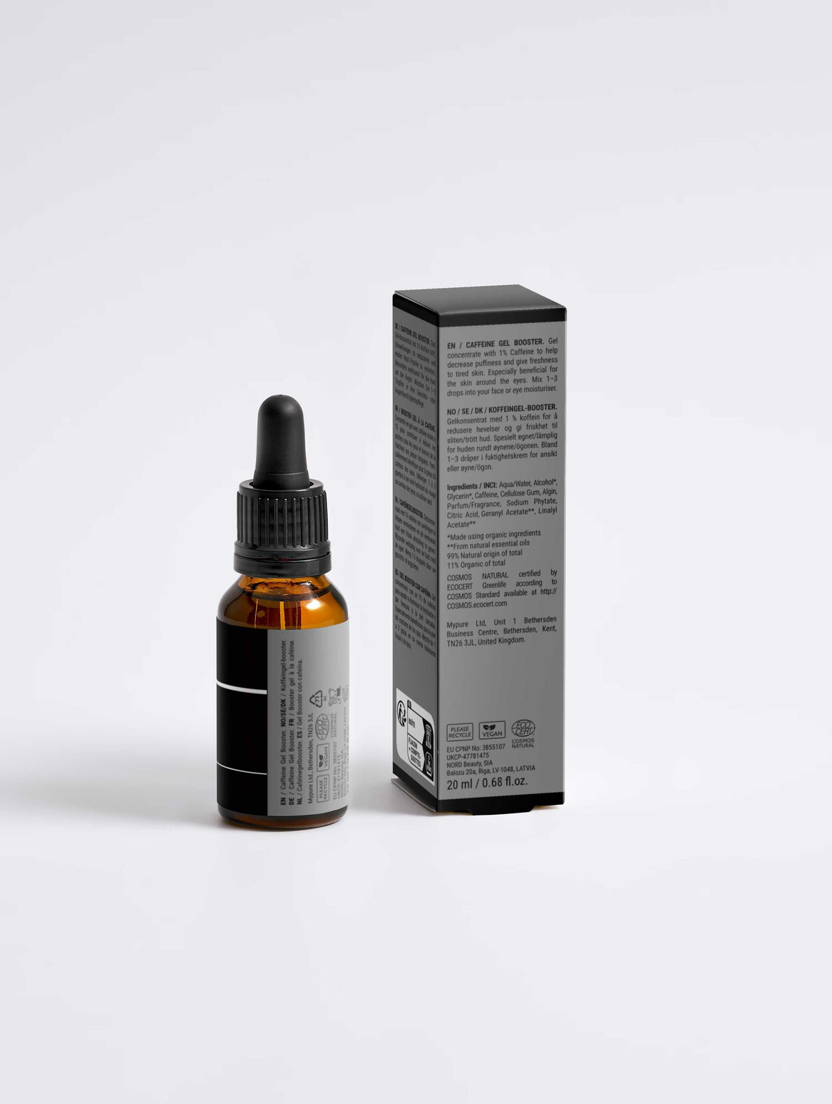 KLÄR Eye Gel for men with caffeine to reduce puffiness
